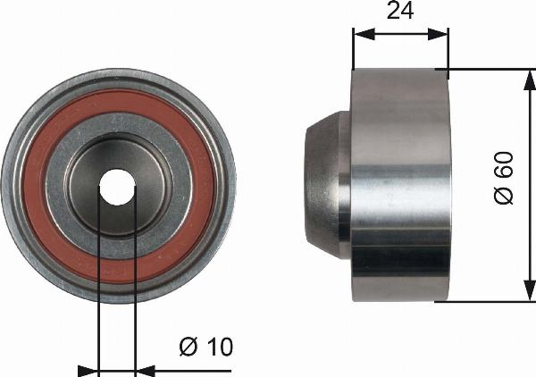 GATES T42231 - Направляющий ролик, зубчатый ремень ГРМ abcparts.ee