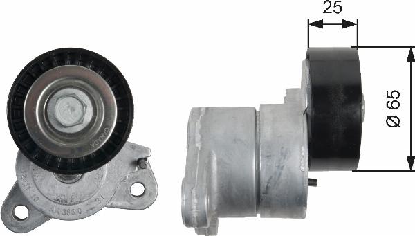 GATES T39053 - Ролик, поликлиновый ремень abcparts.ee