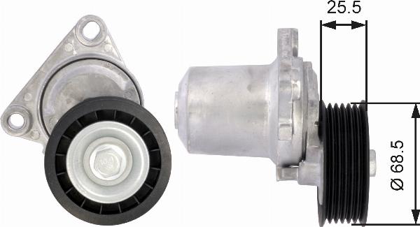 GATES T39074 - Натяжитель, поликлиновый ремень abcparts.ee