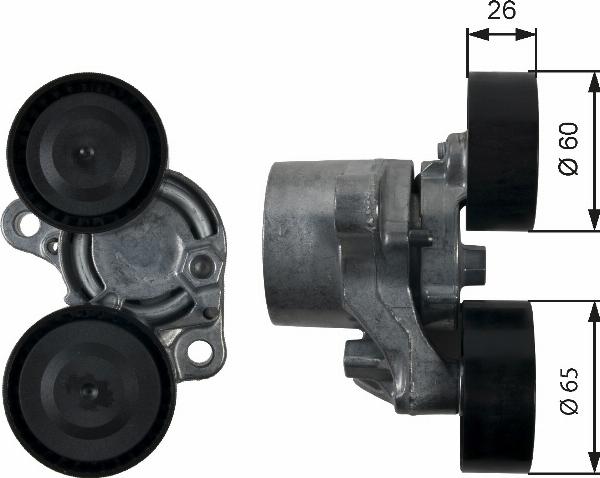 GATES T39199 - Ролик, поликлиновый ремень abcparts.ee