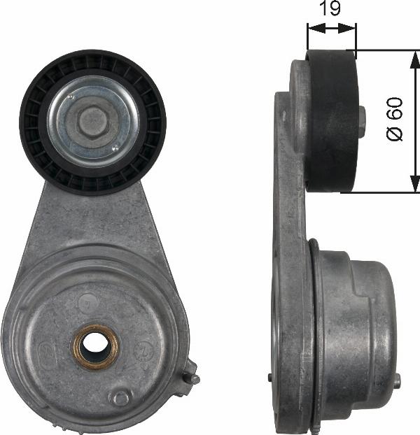 GATES T39190 - Ролик, поликлиновый ремень abcparts.ee