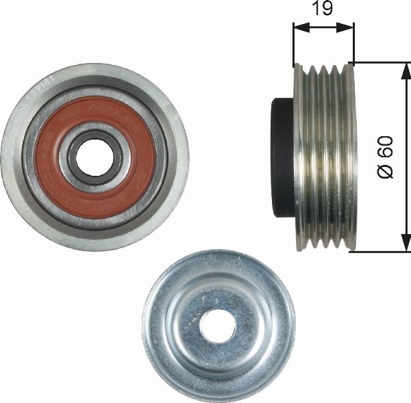 GATES T39181 - Ролик, поликлиновый ремень abcparts.ee