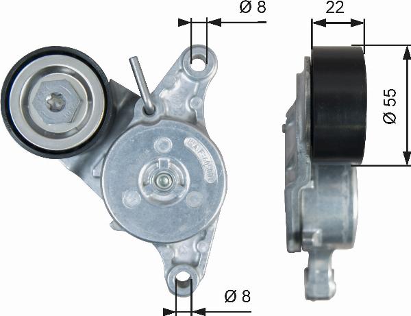 GATES T39392 - Ролик, поликлиновый ремень abcparts.ee