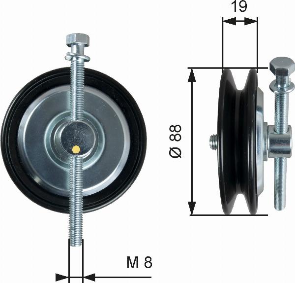 GATES T39361 - Ролик натяжителя, клиновой ремень abcparts.ee