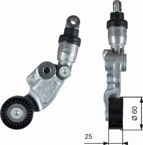 GATES T39388 - Натяжитель, поликлиновый ремень abcparts.ee