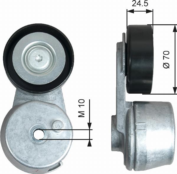 GATES T39375 - Натяжитель, поликлиновый ремень abcparts.ee
