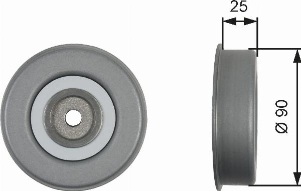 GATES T39245 - Ролик, поликлиновый ремень abcparts.ee