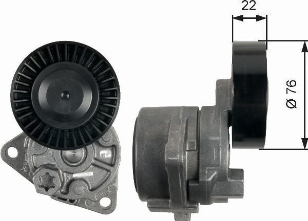 GATES T39217 - Ролик, поликлиновый ремень abcparts.ee