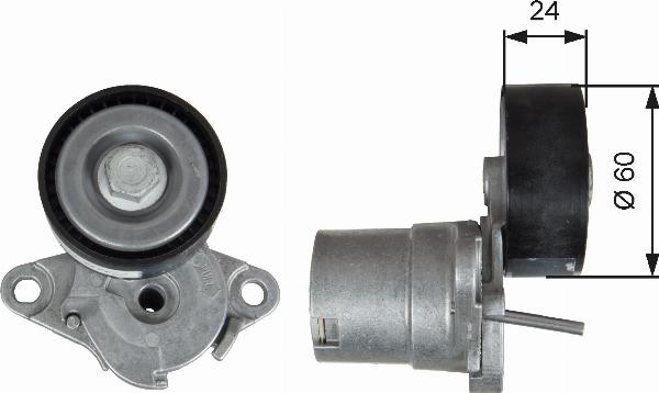 GATES T39272 - Натяжитель, поликлиновый ремень abcparts.ee