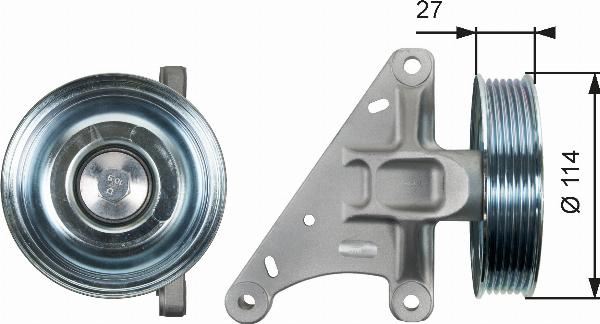 GATES T36429 - Ролик, поликлиновый ремень abcparts.ee