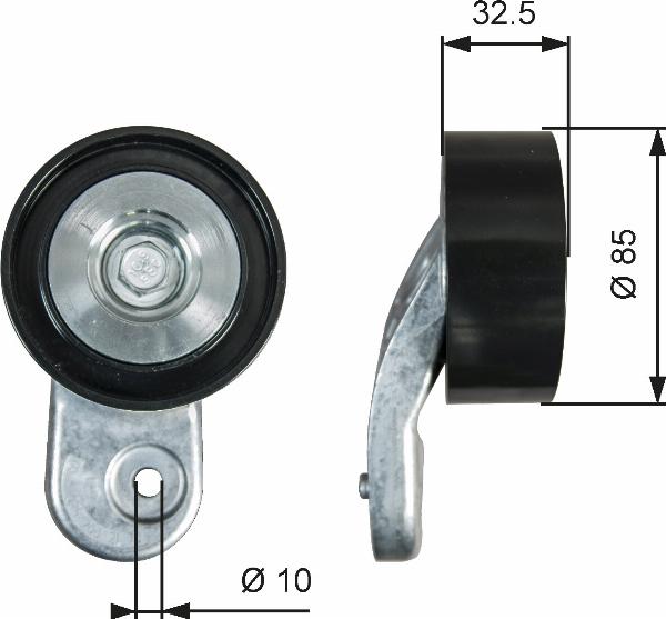 GATES T36643 - Ролик, поликлиновый ремень abcparts.ee