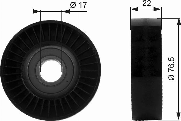 GATES T36183 - Ролик, поликлиновый ремень abcparts.ee