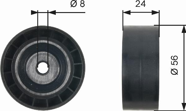 GATES T36362 - Ролик, поликлиновый ремень abcparts.ee