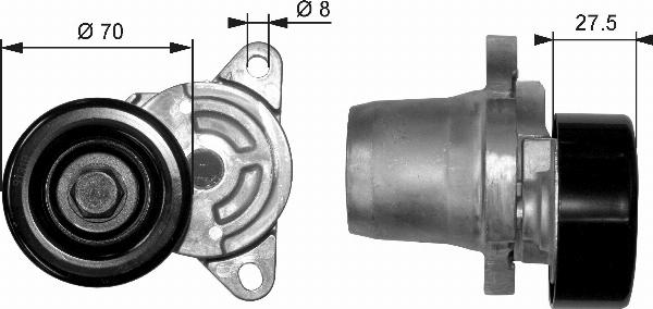 GATES T38454 - Натяжитель, поликлиновый ремень abcparts.ee