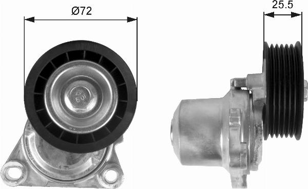 GATES T38408 - Натяжитель, поликлиновый ремень abcparts.ee