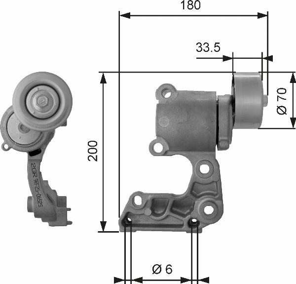 GATES T38410 - Натяжитель, поликлиновый ремень abcparts.ee