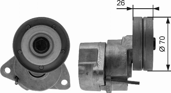 GATES T38154 - Натяжитель, поликлиновый ремень abcparts.ee