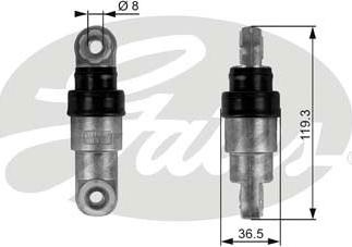 GATES T38218 - Виброгаситель, поликлиновый ремень abcparts.ee