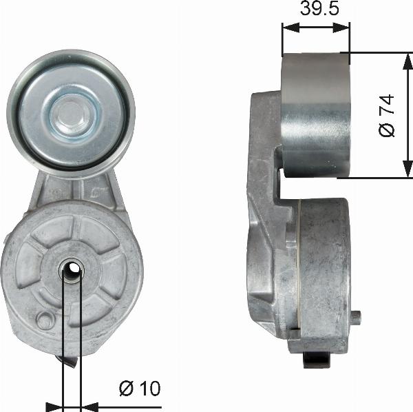 GATES T38707 - Натяжитель, поликлиновый ремень abcparts.ee