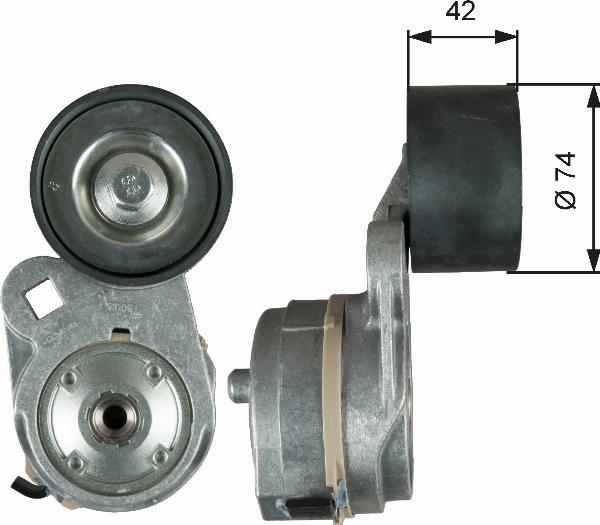 GATES T38718 - Натяжитель, поликлиновый ремень abcparts.ee