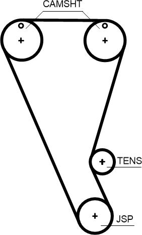 GATES T372HOB - Зубчатый ремень ГРМ abcparts.ee