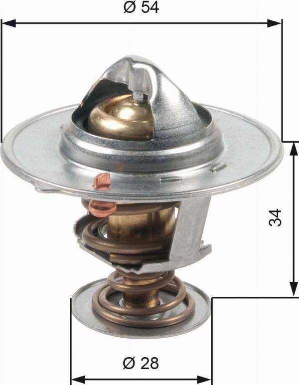 GATES TH47685G1 - Термостат охлаждающей жидкости / корпус abcparts.ee