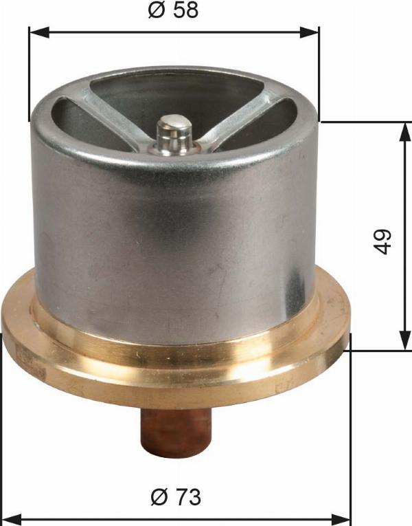 GATES TH51386 - Термостат охлаждающей жидкости / корпус abcparts.ee