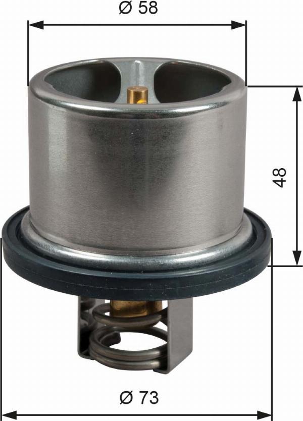 GATES TH51785G1 - Термостат охлаждающей жидкости / корпус abcparts.ee