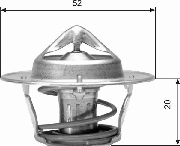 GATES TH04182G1 - Термостат охлаждающей жидкости / корпус abcparts.ee
