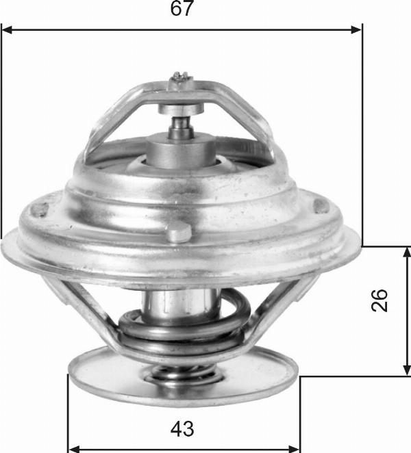 GATES TH05586G1 - Термостат охлаждающей жидкости / корпус abcparts.ee