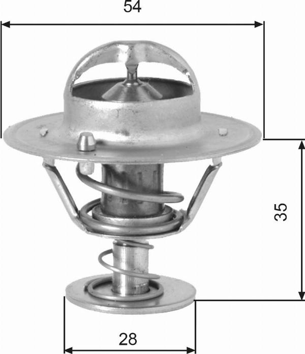 GATES TH00782G1 - Термостат охлаждающей жидкости / корпус abcparts.ee