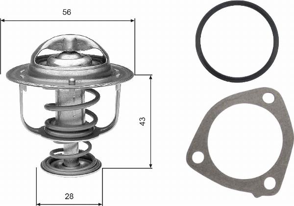 GATES TH31276G1 - Термостат охлаждающей жидкости / корпус abcparts.ee