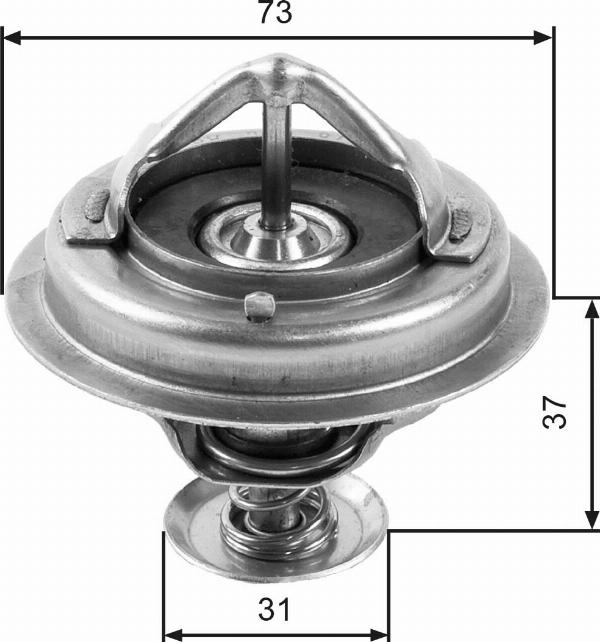 GATES TH24582G1 - Термостат охлаждающей жидкости / корпус abcparts.ee