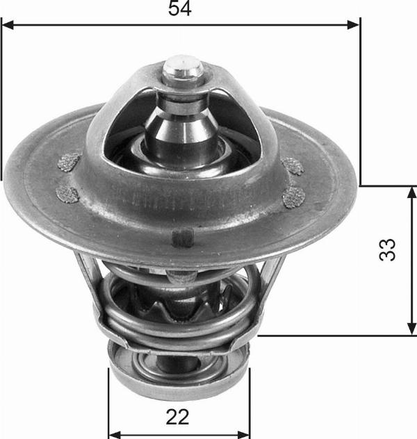 GATES TH22285G1 - Термостат охлаждающей жидкости / корпус abcparts.ee