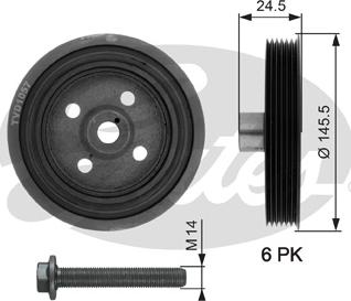 GATES TVD1057A - Шкив коленчатого вала abcparts.ee