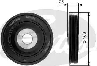GATES TVD1064 - Шкив коленчатого вала abcparts.ee