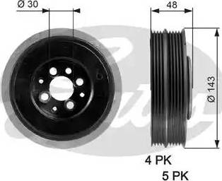 GATES TVD1015 - Шкив коленчатого вала abcparts.ee