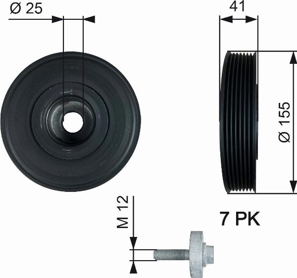 GATES TVD1017A - Шкив коленчатого вала abcparts.ee