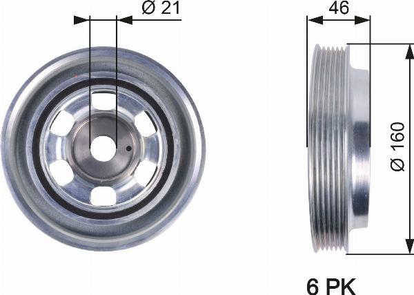 GATES TVD1081 - Шкив коленчатого вала abcparts.ee