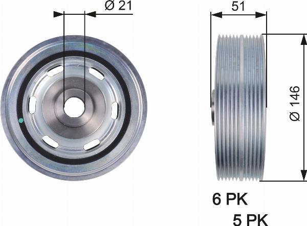 GATES TVD1083 - Шкив коленчатого вала abcparts.ee