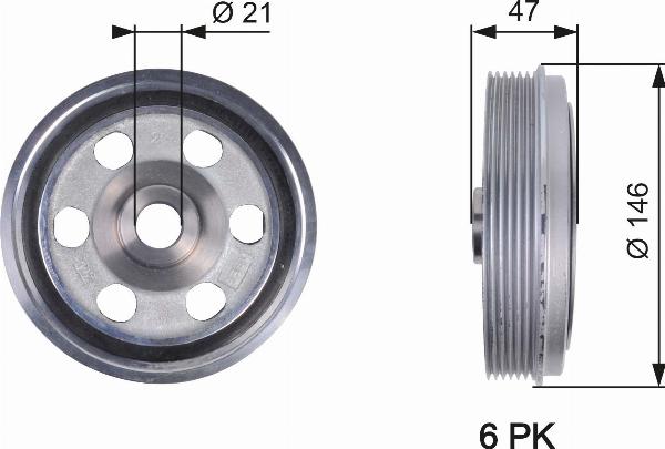 GATES TVD1082 - Шкив коленчатого вала abcparts.ee