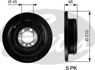 GATES TVD1039 - Шкив коленчатого вала abcparts.ee
