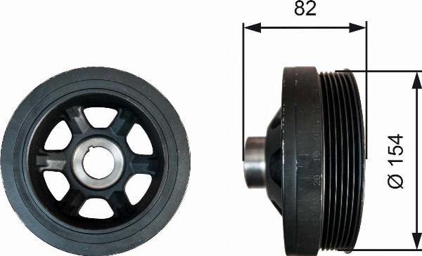 GATES TVD1139 - Шкив коленчатого вала abcparts.ee