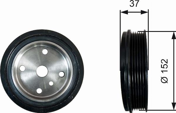 GATES TVD1137 - Шкив коленчатого вала abcparts.ee