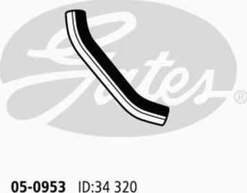 GATES 05-0953 - Шланг радиатора abcparts.ee