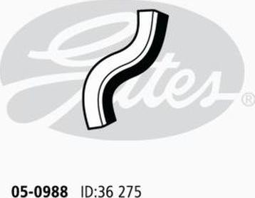 GATES 05-0988 - Шланг радиатора abcparts.ee