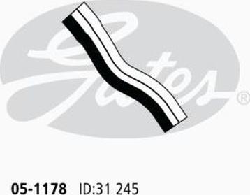 GATES 05-1178 - Шланг радиатора abcparts.ee