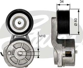 GATES 38650 - Натяжитель, поликлиновый ремень abcparts.ee