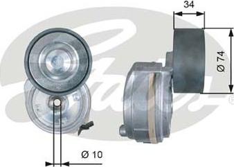GATES 38638 - Натяжитель, поликлиновый ремень abcparts.ee