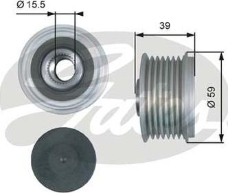 GATES OAP7189 - Шкив генератора, муфта abcparts.ee